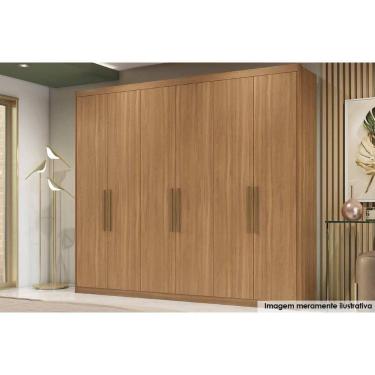 Imagem de Guarda Roupa Casal 6 Portas E 3 Gavetas Sumatra Amêndola Touch - Demóbile