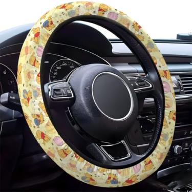 Imagem de GENANY Disney Pooh 2 capas dianteiras de assento de carro para caminhão, sedan, SUV, protetores de assento automotivos duráveis, lindos presentes automotivos, capas respiráveis para cadeira, acessório