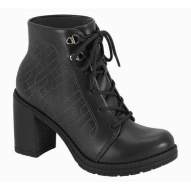 Imagem de Bota Coturno Feminino Salto Bloco Preto Beira Rio 9088.102-Feminino
