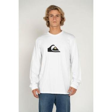 Imagem de Camiseta Quiksilver M/L Comp Logo Branco-Branco-G-Masculino