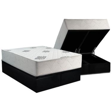 Imagem de Cama Box Baú Queen + Colchão Ortopédico Inovaflex Comfort Premium