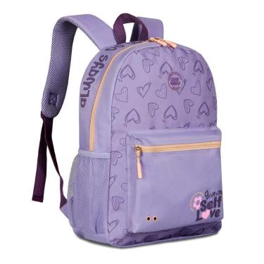 Imagem de Mochila Juvenil 17" Feminina Lilás Self Love Mf25005 - Clio