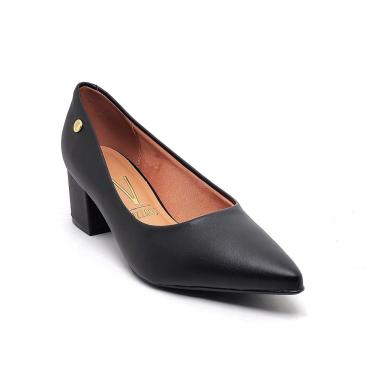 Imagem de Sapato Fem Vizzano Scarpin Salto Bloco Pelica Preto 1220.315