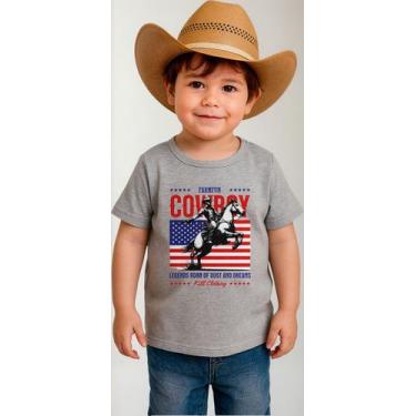 Imagem de Camiseta Infantil Cowboy T Shirt Country em Algodão Leve Macio Farmfun