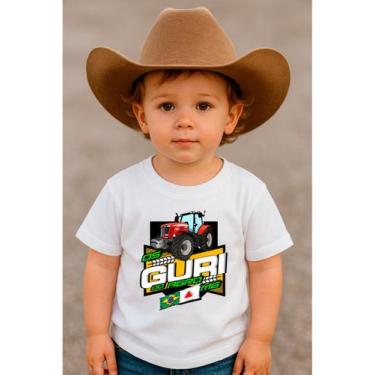 Imagem de Camiseta Infantil Em Algodão Country Os Guri Trator T-Shirt Farmfun, B