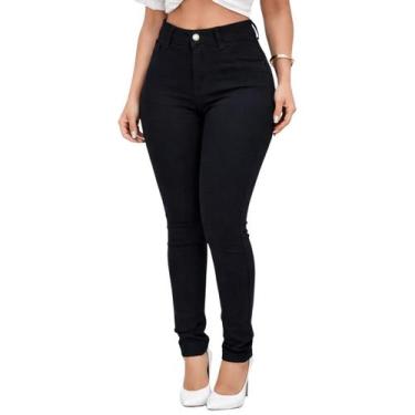 Imagem de Calça Jeans Feminina Linha Premium Com Lycra Cintura Alta Empina Bumbu