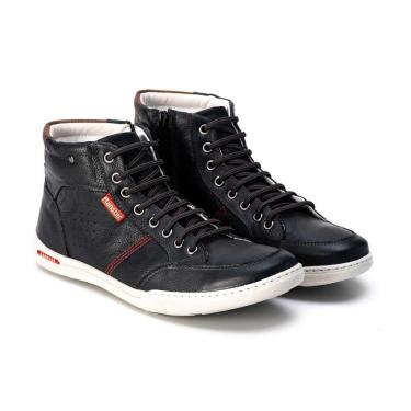 Imagem de Sapatênis Masculino Cano Alto Ranster Comfort em Couro Legítimo com Palmilha em Gel-Masculino