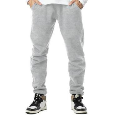 Imagem de Calça Vrasalon Vrasalon Adulto Básica Lisa Punho Moletom Masculina-Masculino