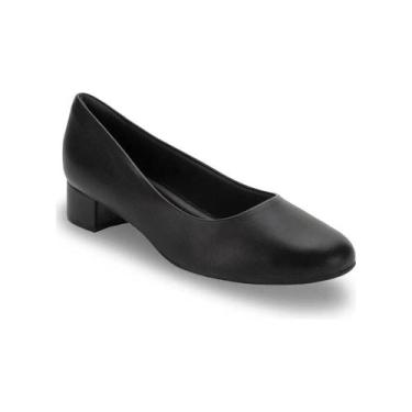 Imagem de Sapato Feminino Piccadilly Salto Baixo Conforto Preto, Preto, 35