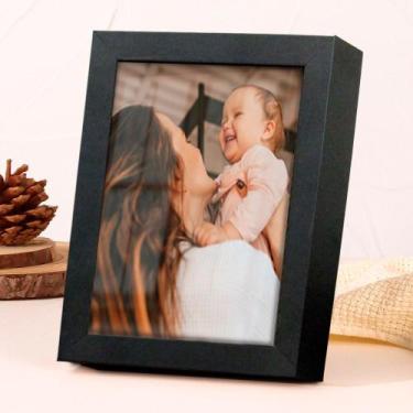Imagem de Porta Retrato Caixa Preto - TaColado, 10 x 15 cm