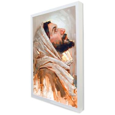 Imagem de Quadro Decorativo Jesus Cristo Luz Divina em Moldura Caixa - TaColado,