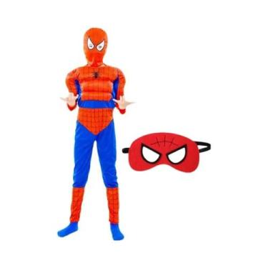 Imagem de Fantasia De Super-Herói Para Crianças, Macacão Musculoso, Máscara De H