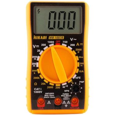 Imagem de Multímetro Digital HM-1002B com Medição de Tensão DC-AC, Corrente DC e Resistência e Di...