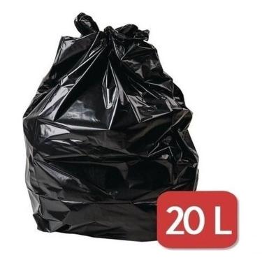 Imagem de Saco para Lixo Saco de Lixo 20 l Preto Resistente 40x60CM 20L Higipack