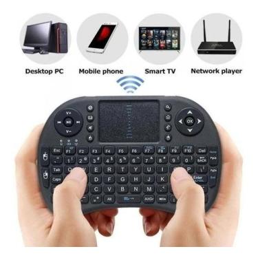 Imagem de Mini Teclado Sem Fio XZhang Preto Com Mouse Touch Óptico 120 - Congrat