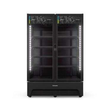 Imagem de Refrigerador de Bebidas Porta Dupla 1257L VBM3AH All Black Metalfrio 220V