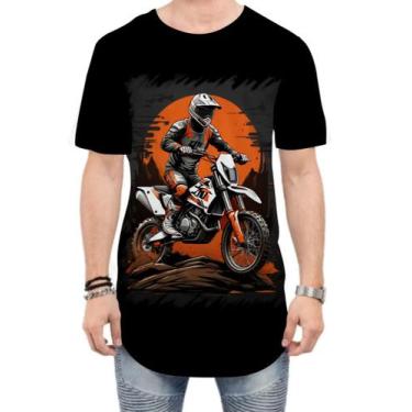 Imagem de Camiseta Longline de Motocross Moto Adrenalina 14 - Kasubeck Store®, M