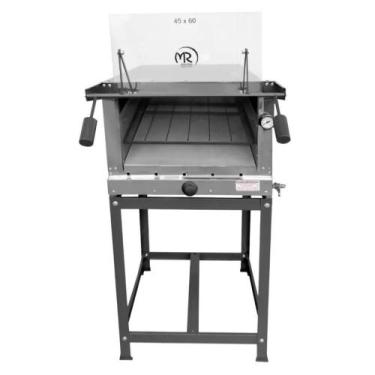 Imagem de Forno de Pizza Industrial à Gás Refratário 45x60cm Inox MR Fogões