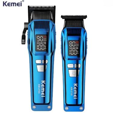 Imagem de Maquina Kemei 2797 Profissional Barbeiro Alta Performance Sem Fio Entr