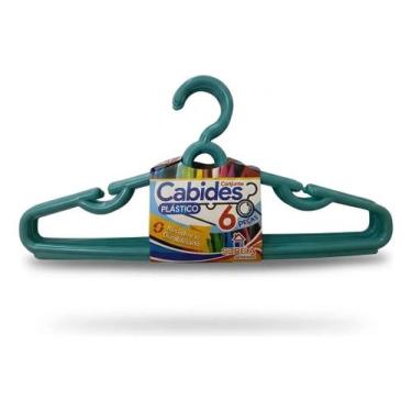 Imagem de Kit 6 Cabides Plástico Reforçado Roupa Camisa Vestido Closet - Uzy, Ve