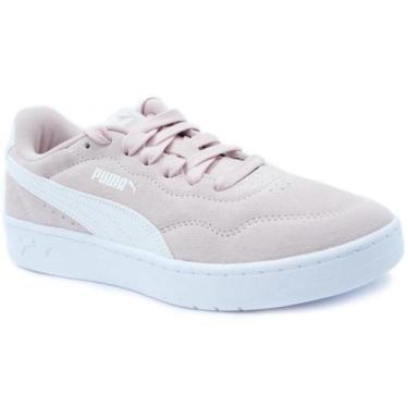 Imagem de Tênis Puma Court Lally SD Feminino - Rosa e Branco, 39