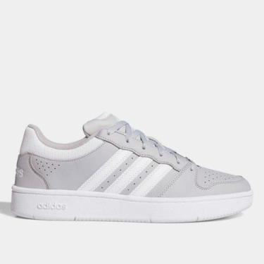 Imagem de Tênis Adidas Hoops Classic Masculino, Cinza, Branco, 40