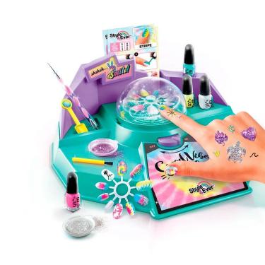 Imagem de Brinquedo Salão de Artes Decore Suas Unhas Glitter - Fun com Estação para Secagem e Acessórios Coloridos Fun & Gags