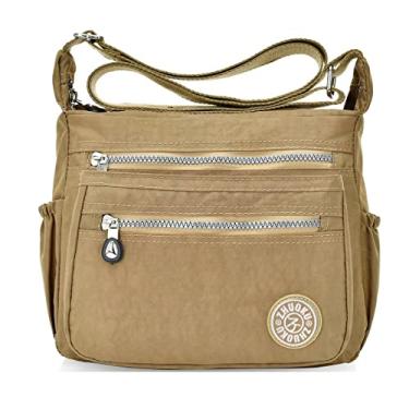 Imagem de Elonglin Bolsa de Ombro Feminina Impermeável Bolsa de Nylon para Atividades Ao Ar Livre 11 22 * 24 * 11cm