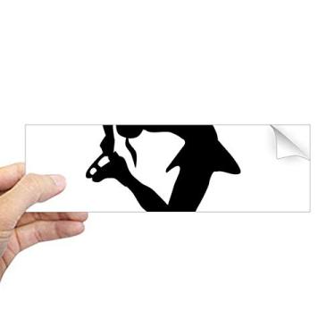 Imagem de DIYthinker Adesivo retangular para para-choque Silhouette Sport feminino, dança, patinação, notebook, janela decalque