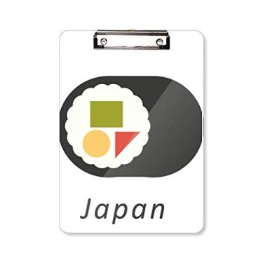 Imagem de Prancheta tradicional japonesa de sushi, pasta de sushi, placa de apoio A4