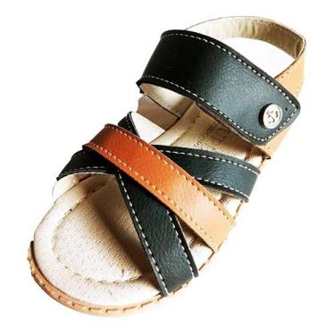 Imagem de Papete Sandália Infantil Menino Marinheiro Tam 20 Ao 27