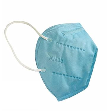Imagem de Máscaras KN95 Azul Claro Adultas com ANVISA Fabricada no BRASIL - Embaladas de 10 em 10 - Kit de 10, 20, 30, 40, 50, 100 Unidades - BFE > 98% - FPP2 PFF2 - SOS Mascaras (100)