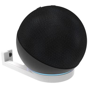 Imagem de Suporte de Parede Compatível com Alexa Echo Dot 4 - Preto Minimalista | Smart Speaker