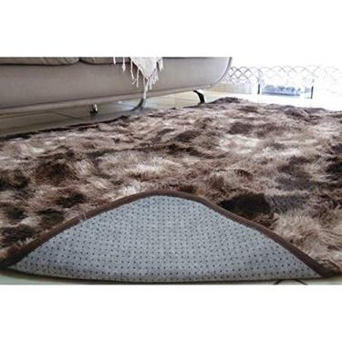 Imagem de Tapete felpudo para sala 2,00X2,40 marrom mesclado, luxo, peludo, 40mm.