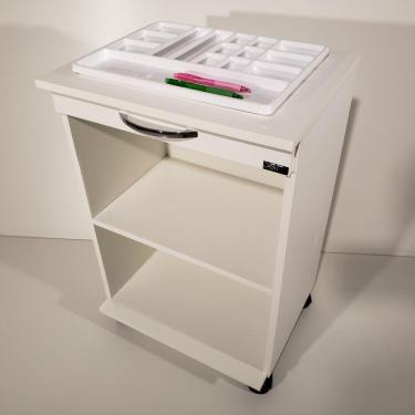 Imagem de Mesa Carrinho Auxiliar C/2 Nichos Para Clínicas De Estética