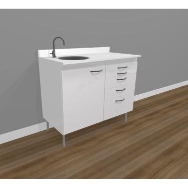 Imagem de Pia Para Clínicas De Podologia + 1 Bandeja Divisória