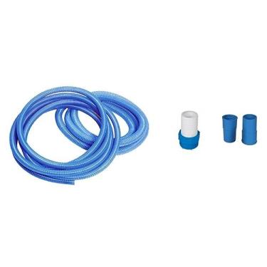 Imagem de 10m Mangueira aspiração e Limpeza de Piscina + 1 Adaptador e 2 Ponteiras