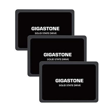 Imagem de Gigastone 3 unidades SSD SATA III 6Gb/s. 3D NAND 2,5" Unidade de estado sólido interno, leitura de até 520MB/s. Compatível com PC, desktop e laptop, 2,5" 7 mm (0,28")