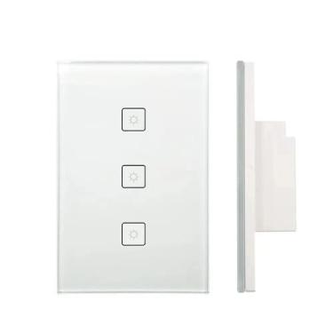 Imagem de Interruptor de luz de parede Zigbee One Two Three Gang funciona com Alexa Google Home via Zemismart Hub Smarthings Bridge APP Phone Voice Control (3 Gang)