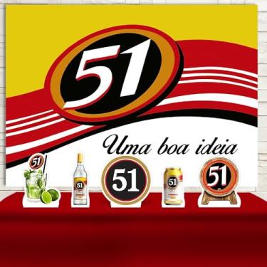 Imagem de Kit Decoração Festa de Aniversário Infantil Painel + Displays Cachaça Pinga 51