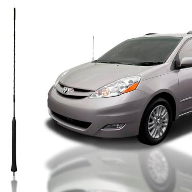 Imagem de Mastro de antena para Toyota Sienna 2004-2015 - Substituição de antena automotiva preta para carros, caminhões e SUV - Compatível com rádio AM FM à prova de lavagem de carro - Antena premium altamente