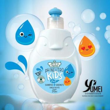 Imagem de Shampoo Ph Neutro Kids 2Em1 Flores E Vegetais 310ml