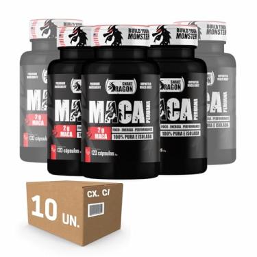 Imagem de Kit 10x Maca Peruana Negra 120 Capsulas 2000mg Black Pura Premium Importada Para Homens e Mulheres Original 2g Por Dose