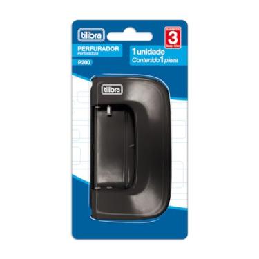 Imagem de Tilibra - Perfurador 2 Furos 10 folhas P200 Preto Neon - 1 un