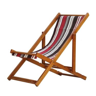 Imagem de Espreguiçadeira Preguiçosa Dobrável Mel Sb-list Marrom-vermelho