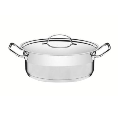 Imagem de Caçarola Professional Rasa 28 cm 7,1 L em Aço Inox Fundo Triplo Detalhe Satinado Tramontina 62623/280