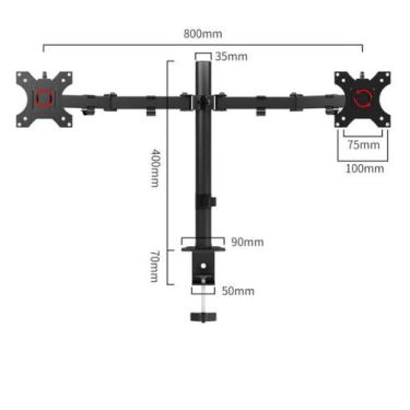 Imagem de Suporte Portátil Com Dupla Montagem de Mesa Para Monitor e Notebook Te