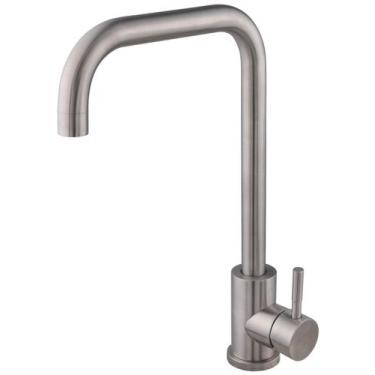 Imagem de Torneira Inox Escovado de Cozinha Monocomando Mesa Envio imediato - CR