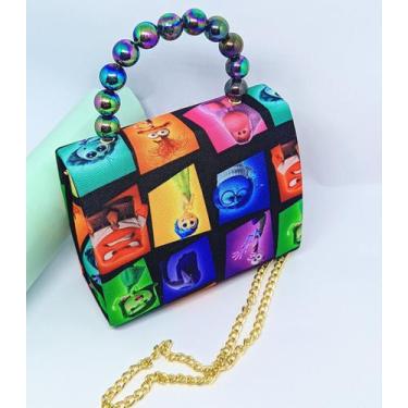 Imagem de Bolsa Infantil Mini Bag Divertida mente 2 filme Alça Corrente Transver