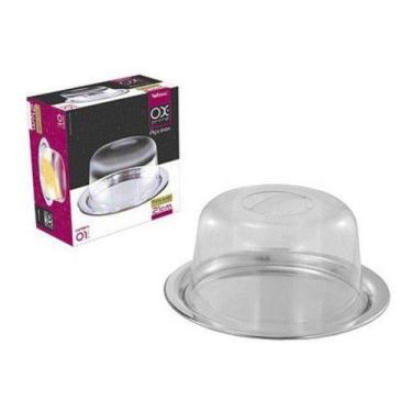 Imagem de Queijeira De Aço Inox 21cm Com Tampa De Acrílico  Wellmix